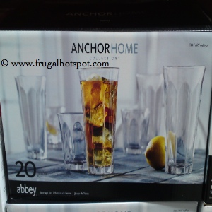 AnchorHome Collections 20 Piece Abbey Drinkware Set | Costco