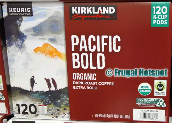 Kirkland Signature Pacific Bold Organic Dark Roast Coffee Extra Bold K-Cups | Costco