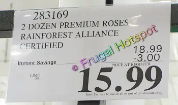 2 Dozen Premium Roses Rainforest Alliance Certified | Costco Sale Price