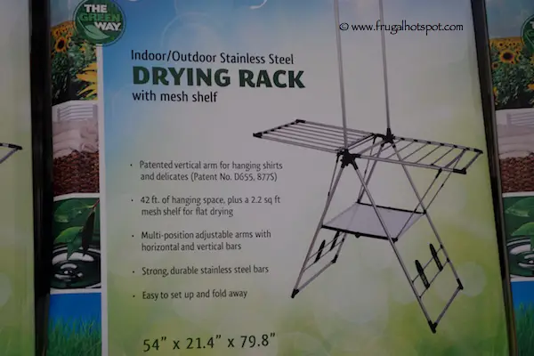 Greenway Clothing Drying Rack with Mesh Shelf Costco