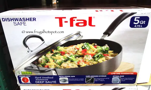 T-Fal 5 Quart/ 4.73 L Hard Anodized Covered Deep Saute Pan Costco