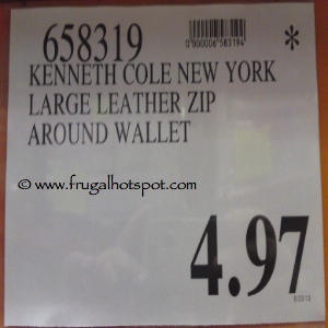 Kenneth Cole Large Leather Zip Around Wallet Costco Price