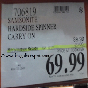 Samsonite Hardside Spinner Carry on Costco Price