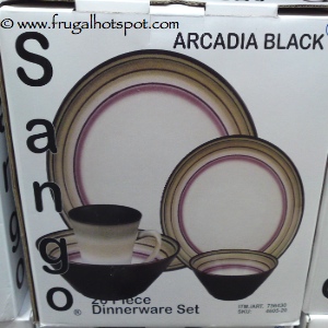 Sango 20 Piece Arcadia Black Dinnerware Set Costco