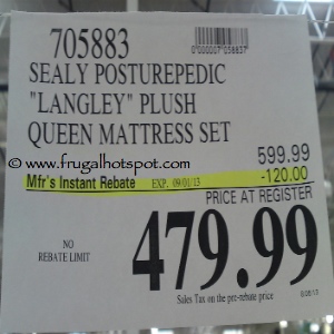Sealy Posturepedic Langley Plush Matress Set Costco Price