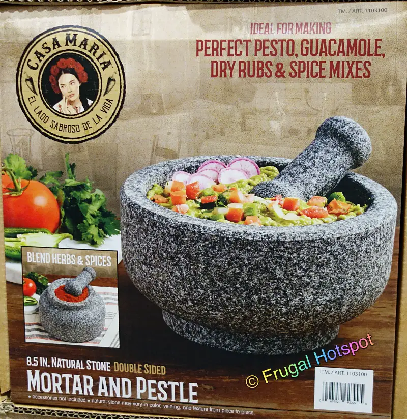 Casa Maria Natural Stone Double Sided Mortar and Pestle | Costco