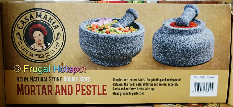 Casa Maria Natural Stone Double Sided Mortar and Pestle description | Costco