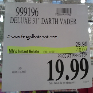Deluxe 31" Darth Vader Costco Price
