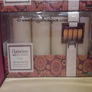 Flameless LED 4 Piece 6" Pillar Candle Set Costco