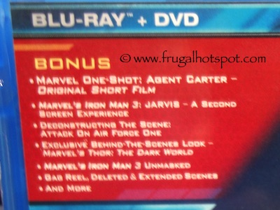 Marvel Iron Man 3 Blu-ray / DVD / Digital Copy Costco / Frugal Hotspot