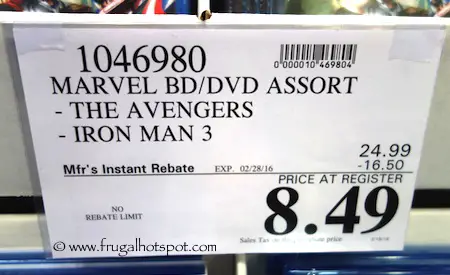Marvel Iron Man 3 Blu-ray / DVD / Digital Copy Costco Price / Frugal Hotspot