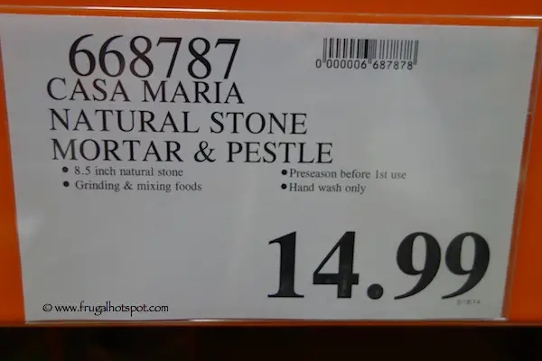 Casa Maria Natural Stone Mortar & Pestle Costco Price