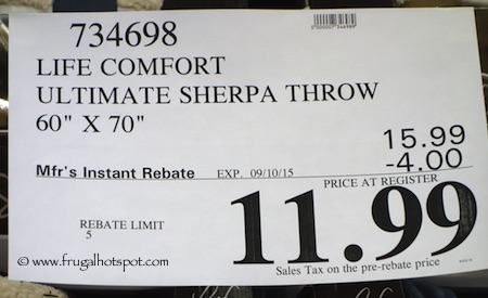 Life Comfort Ultimate Sherpa Throw Costco Price