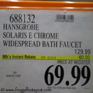 Hansgrohe Solaris E Chrome Widespread Bath Faucet Costco Price