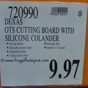 Dexas Collapsible Over-The-Sink Strainer Cutting Board Costco Price