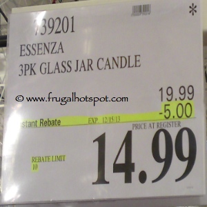 Essenza 3 Pack Glass Jar Candle Costco Price