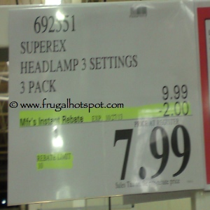 Superex 3 Headlamps Costco Price