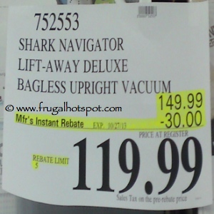 navigator bagless shark vacuum lift away upright costco