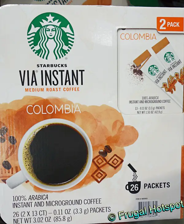 Starbucks Via Instant Colombia Coffee | Costco