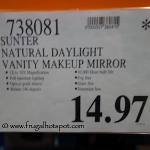 Sunter Natural Daylight Vanity Makeup Mirror Costco Price