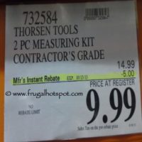 Thorsen Tools 2 Piece Contractor's Grade Measuring Kit Costco Price