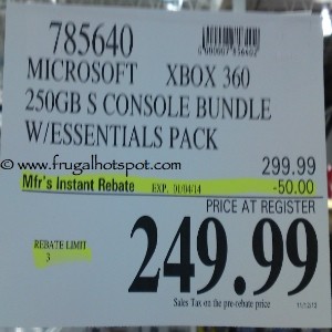 Xbox360 250GB S Console Bundle with Essentials Pack Costco Price