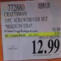 Craftsman 10 Piece Screwdriver Set Costco Price