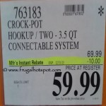 Crock Pot HookUp Two 3.5 Quart Connectable System Costco Price
