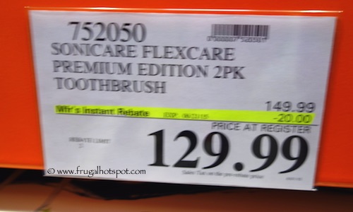 Philips Sonicare Flexcare Premium Edition Toothbrush 2-Pack Costco Price