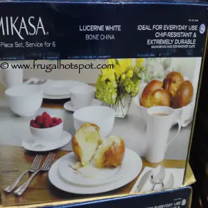 Mikasa Lucerne White Bone China 37 Piece Set, Service for 6