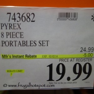 Pyrex 8 Piece Portables Set Costco Price