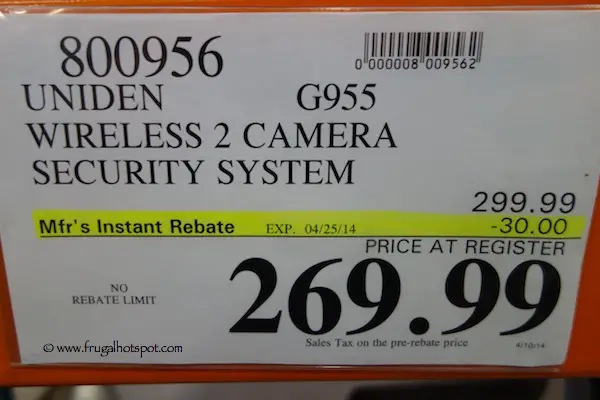 Uniden Guardian G955Complete Wireless Video Surveillance System Costco Price