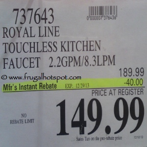 Royal Kitchen Touchless Kitchen Faucet Costco Price