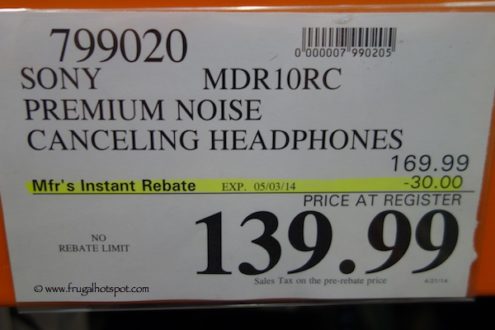 Sony MDR10RC Premium Noise Canceling Headphones Costco Price