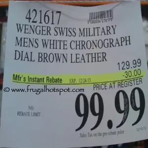 Wenger Swiss Military Men's Terragraph Chrono Watch Costco Price