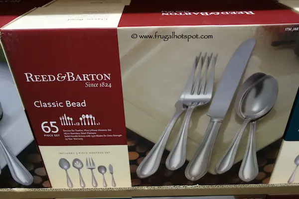 Reed & Barton 65 Piece 18/10 Stainless Steel Flatware Set Classic Bead