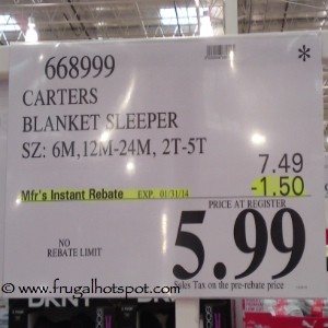 Carters Blanket Sleeper Costco Price