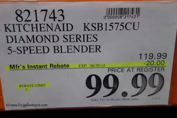 KitchenAid Diamond Series 5-Speed Blender Costco Price