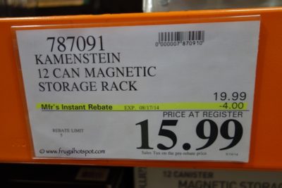 Kamenstein 12 Can Magnetic Storage Rack Costco Price