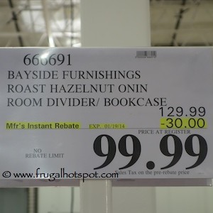 Bayside Furnishings O Nin Roast Hazelnut Room Divider With 8