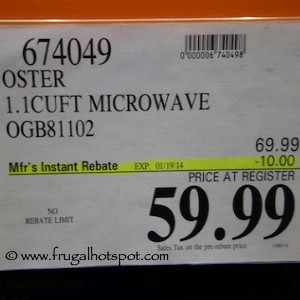 Oster 1.1 Cu Ft Microwave OGB81102 Costco Price