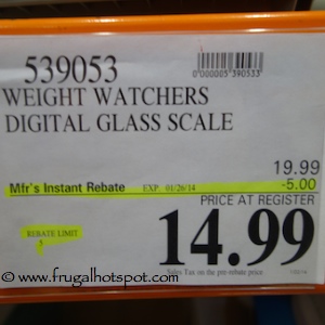 Weight Watchers Digital Glass Scale by Conair Costco Price