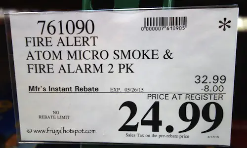 First Alert Atom Micro Smoke & Fire Alarm 2 Pack Costco Price