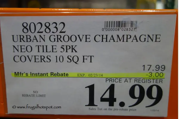 Neo Tile Urban Grove Champagne Tile Costco Price