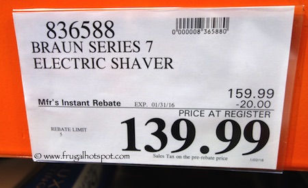 Braun Series 7 Wet & Dry Electric Shaver Costco Price