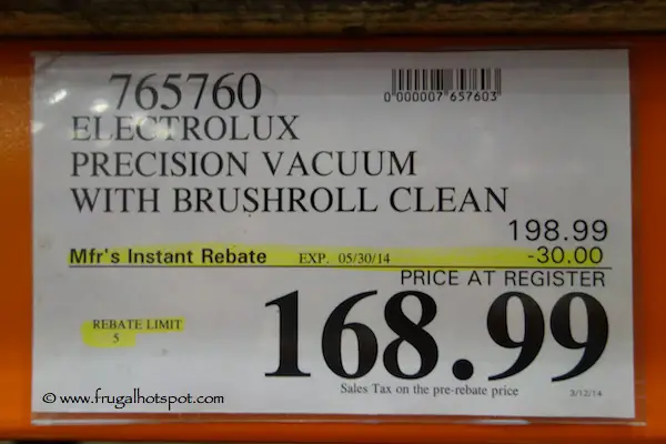 Electrolux Precision Vacuum with Brushroll Clean Costco Price