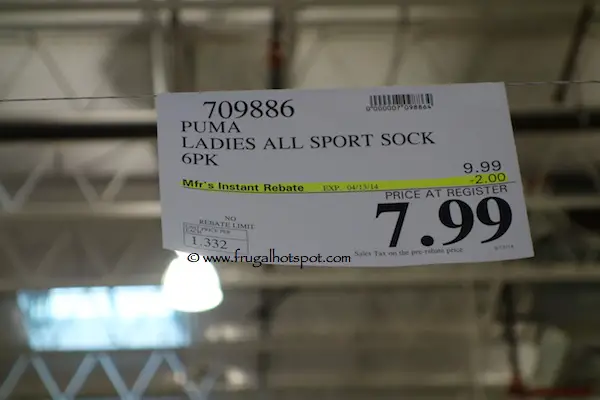 Puma Women's Premium All Sport Low Cut Socks 6-Pack Costco Price