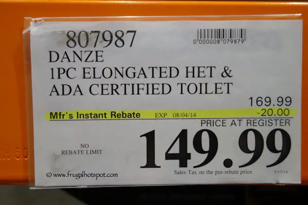 Danze 1 Piece Elongated ADA Certified Toilet Costco Price