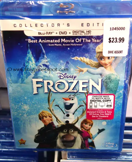 Disney Frozen Collector's Edition Blu-ray/DVD/Digital Copy Costco / Frugal Hotspot