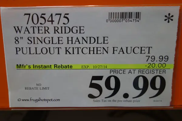 Water Ridge 8" Single Handle Pullout Kitchen Faucet Costco Price